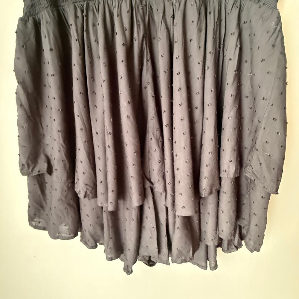 Princess Polly sz 8 black ruffle cottage boho romper NWOT - Picture 8 of 11